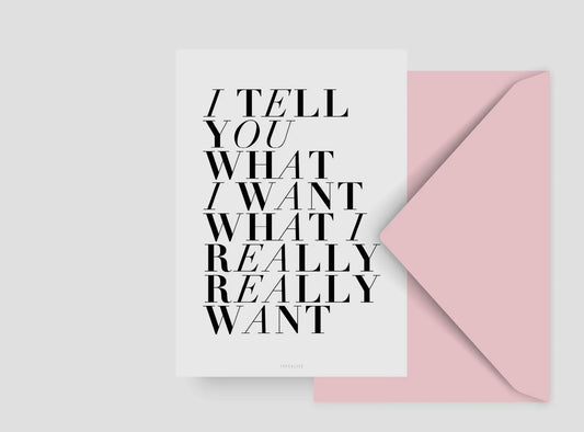 Postal I Tell You What I Want