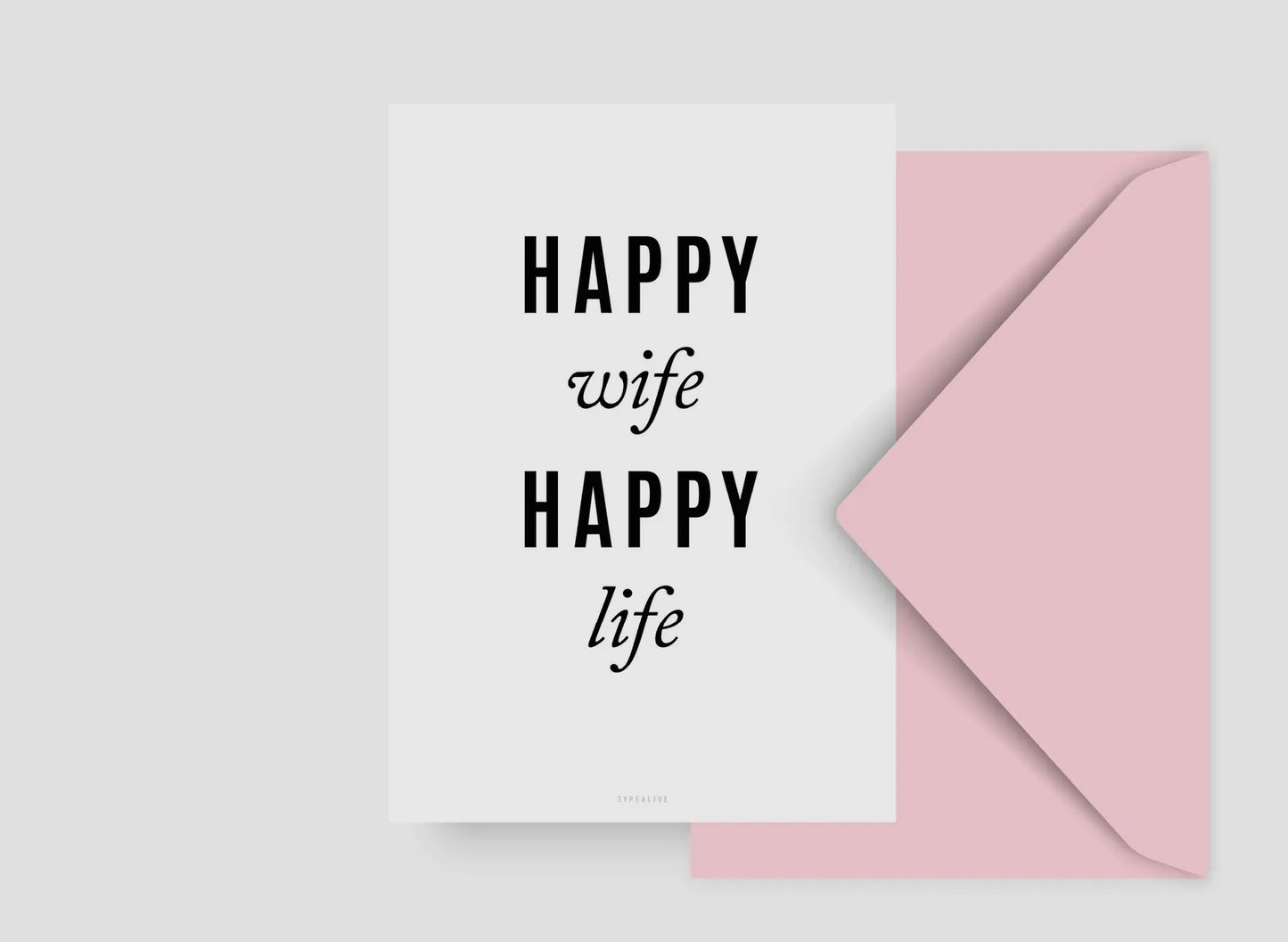 Postal Happy Wife Happy Life