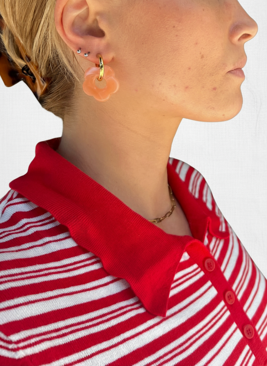 Conjunto de 8 Pendentes Flor