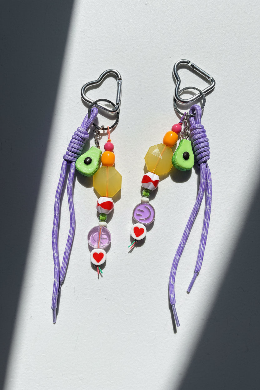 BAG CHARMS. LOJA FÍSICA LISBOA. MAD IN PARADISE. ABACATE.