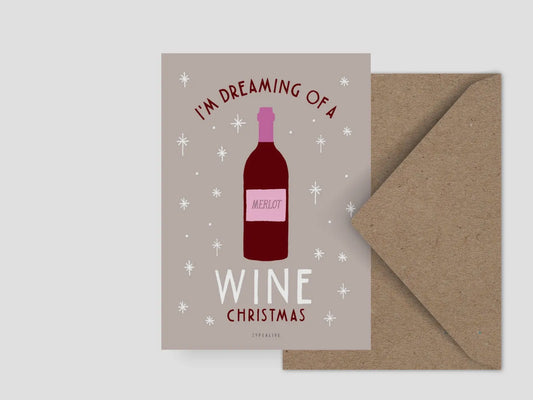Postal Natal Wine Christmas