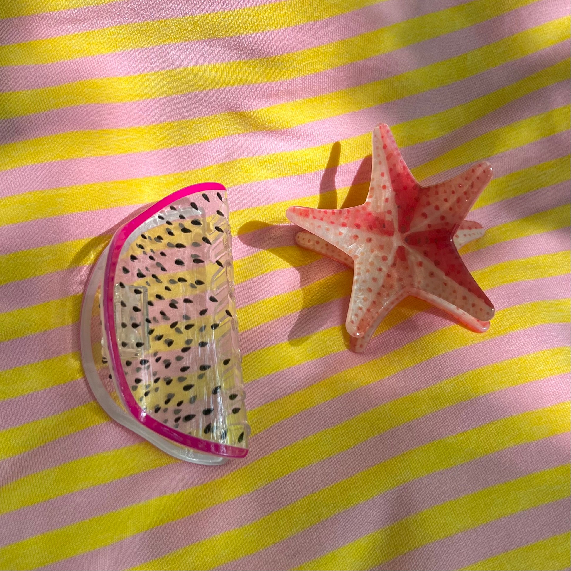 MOLAS DE CABELO DIVERTIDAS. PITAIA E ESTRELA DO MAR. LOJA FÍSICA E ONLINE. LISBOA, PORTUGAL.