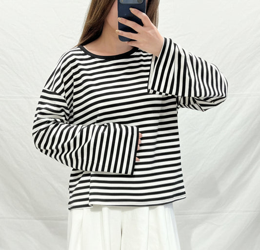 Long Sleeve Riscas - Preto & Branco