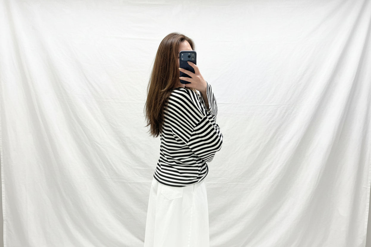 Long Sleeve Riscas - Preto & Branco