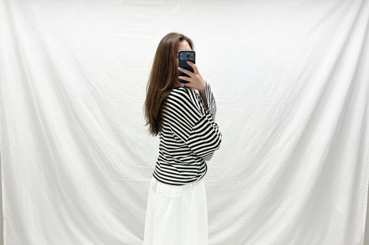 Long Sleeve Riscas - Preto & Branco